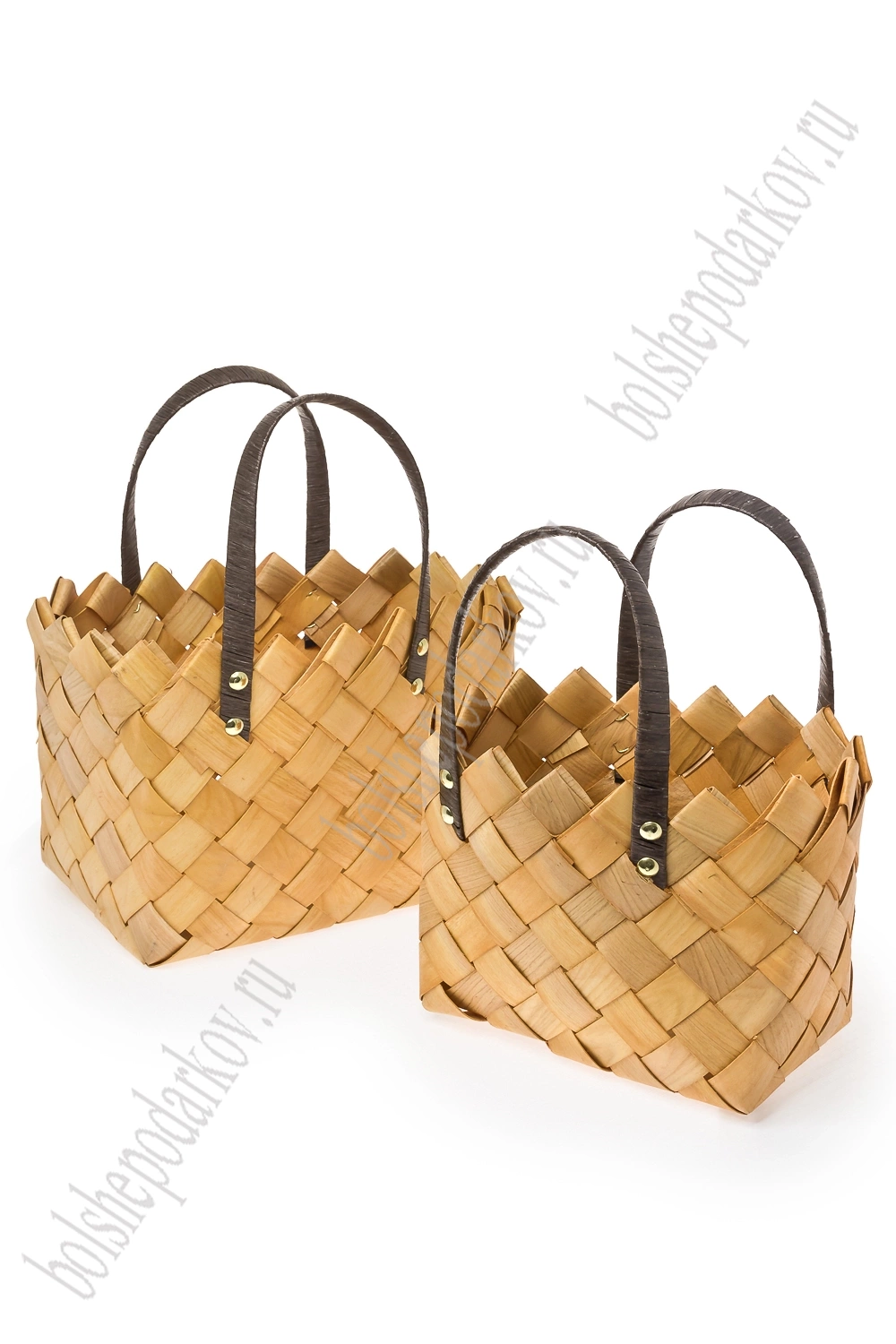 Корзины из секвойи 2 в 1, 24*21*32 см (SF-7968) светло-коричневый