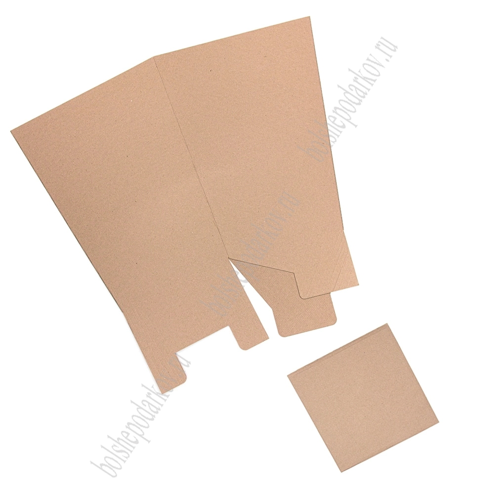 Коробка переноска для цветов XL (с дном) 27*38*50 см, крафт