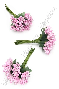 Тычинки с сахарными вставками (144 шт) SF-2276, розовый 